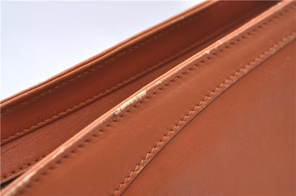 Authentic GUCCI Shoulder Hand Bag Purse Leather Brown J1280