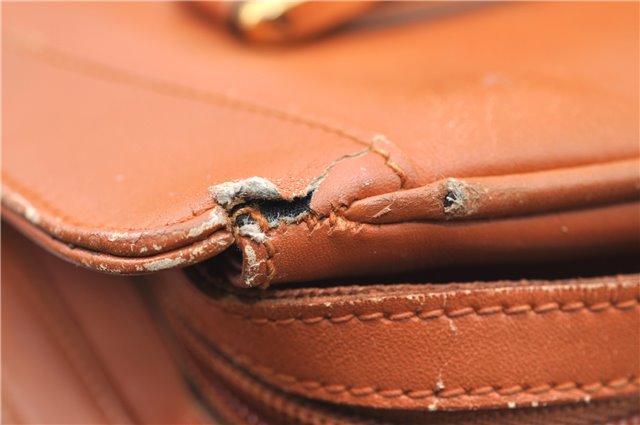 Authentic GUCCI Shoulder Hand Bag Purse Leather Brown J1280