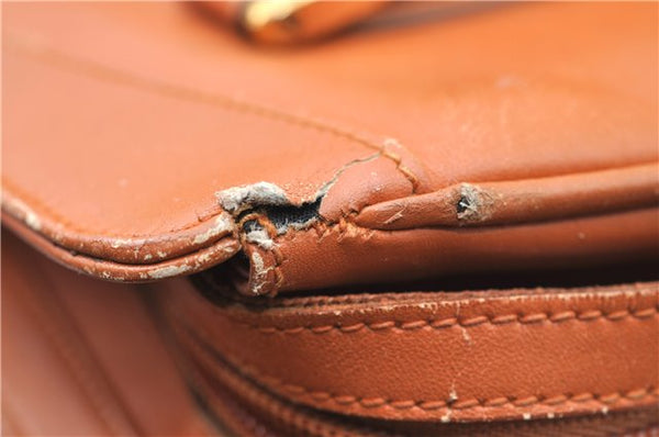 Authentic GUCCI Shoulder Hand Bag Purse Leather Brown J1280