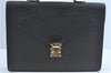 Auth Louis Vuitton Epi Serviette Ambassadeur Black Briefcase M54412 LV J1283