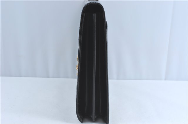 Auth Louis Vuitton Epi Serviette Ambassadeur Black Briefcase M54412 LV J1283