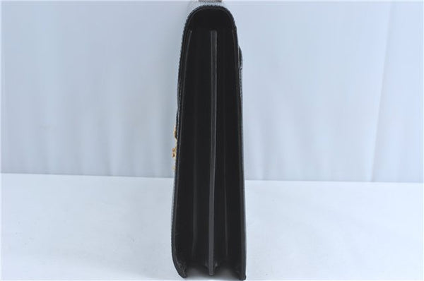 Auth Louis Vuitton Epi Serviette Ambassadeur Black Briefcase M54412 LV J1283