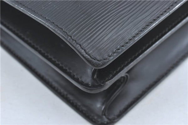 Auth Louis Vuitton Epi Serviette Ambassadeur Black Briefcase M54412 LV J1283