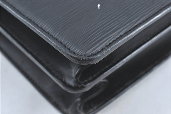 Auth Louis Vuitton Epi Serviette Ambassadeur Black Briefcase M54412 LV J1283