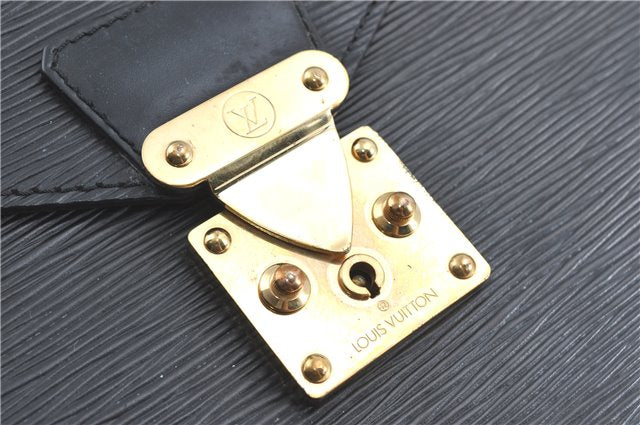 Auth Louis Vuitton Epi Serviette Ambassadeur Black Briefcase M54412 LV J1283