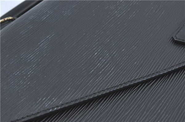 Auth Louis Vuitton Epi Serviette Ambassadeur Black Briefcase M54412 LV J1283