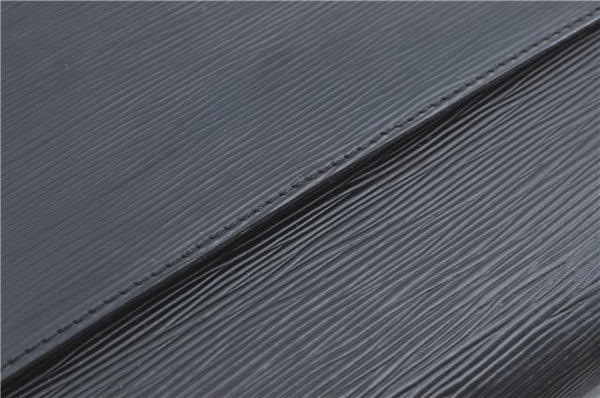 Auth Louis Vuitton Epi Serviette Ambassadeur Black Briefcase M54412 LV J1283