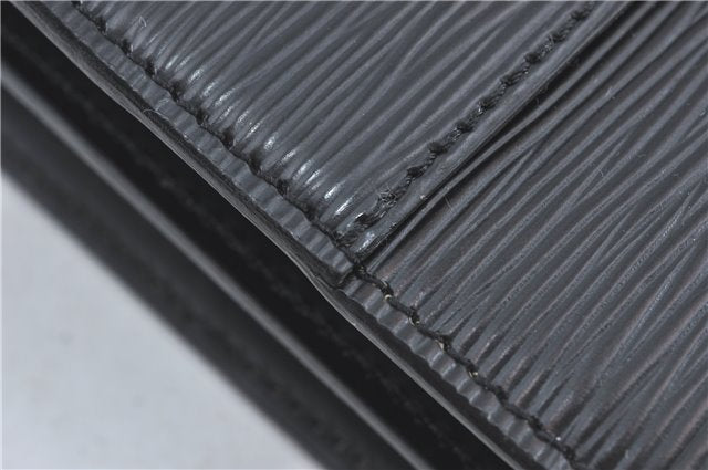 Auth Louis Vuitton Epi Serviette Ambassadeur Black Briefcase M54412 LV J1283