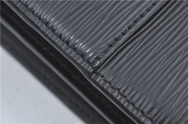 Auth Louis Vuitton Epi Serviette Ambassadeur Black Briefcase M54412 LV J1283