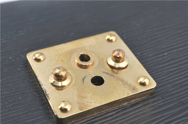 Auth Louis Vuitton Epi Serviette Ambassadeur Black Briefcase M54412 LV J1283