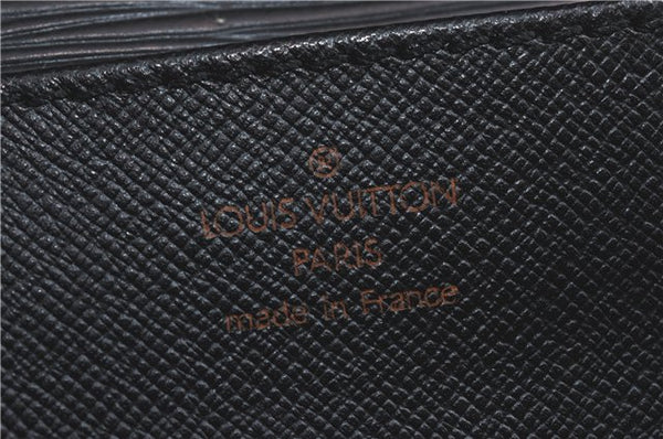 Auth Louis Vuitton Epi Serviette Ambassadeur Black Briefcase M54412 LV J1283