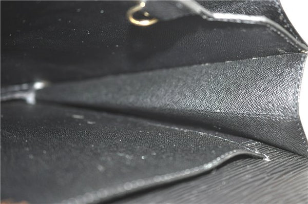 Auth Louis Vuitton Epi Serviette Ambassadeur Black Briefcase M54412 LV J1283