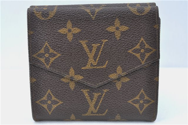 Auth Louis Vuitton Monogram Porte Monnaie Billets Bifold Wallet M61660 LV J1286