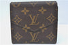 Auth Louis Vuitton Monogram Porte Monnaie Billets Bifold Wallet M61660 LV J1286