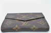 Auth Louis Vuitton Monogram Porte Monnaie Billets Bifold Wallet M61660 LV J1286