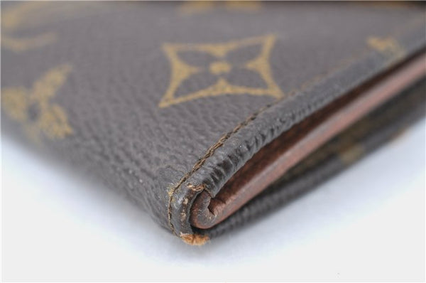 Auth Louis Vuitton Monogram Porte Monnaie Billets Bifold Wallet M61660 LV J1286