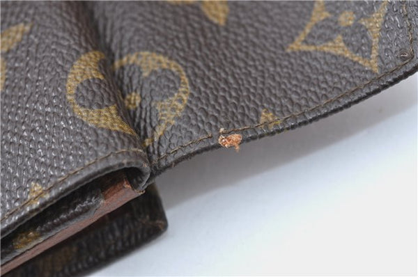 Auth Louis Vuitton Monogram Porte Monnaie Billets Bifold Wallet M61660 LV J1286