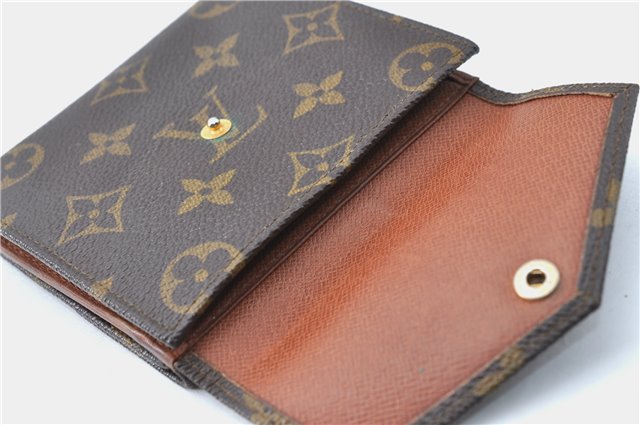 Auth Louis Vuitton Monogram Porte Monnaie Billets Bifold Wallet M61660 LV J1286