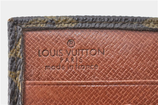 Auth Louis Vuitton Monogram Porte Monnaie Billets Bifold Wallet M61660 LV J1286