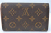 Auth Louis Vuitton Monogram Porte Monnaie Billets Tresor Wallet M61730 LV J1288