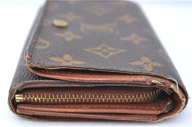 Auth Louis Vuitton Monogram Porte Monnaie Billets Tresor Wallet M61730 LV J1288