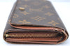 Auth Louis Vuitton Monogram Porte Monnaie Billets Tresor Wallet M61730 LV J1288