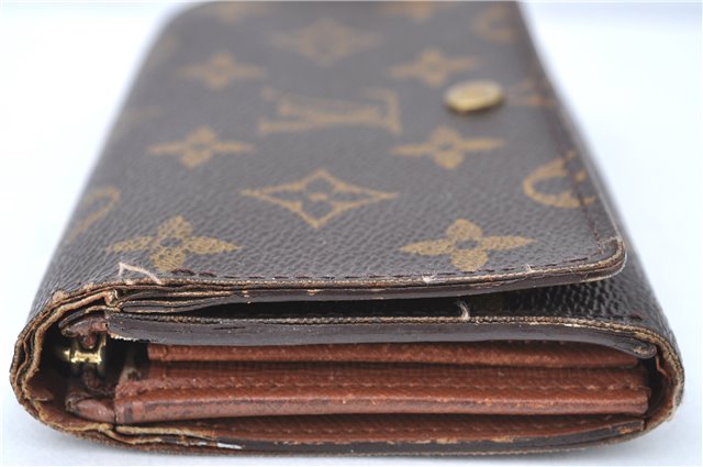 Auth Louis Vuitton Monogram Porte Monnaie Billets Tresor Wallet M61730 LV J1288