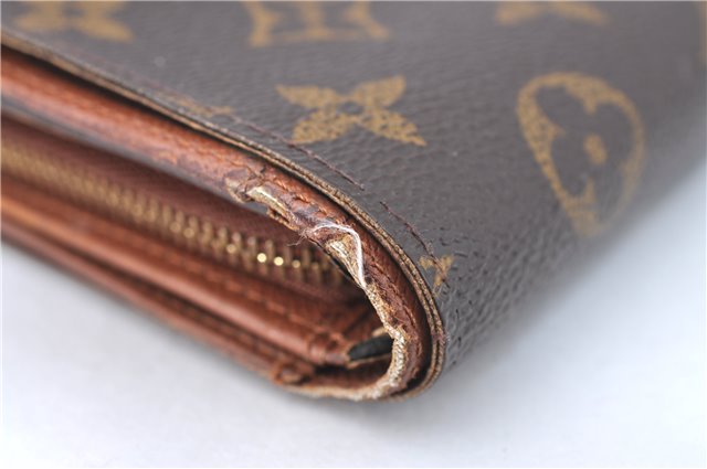 Auth Louis Vuitton Monogram Porte Monnaie Billets Tresor Wallet M61730 LV J1288