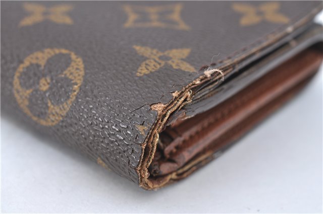 Auth Louis Vuitton Monogram Porte Monnaie Billets Tresor Wallet M61730 LV J1288