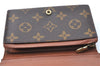 Auth Louis Vuitton Monogram Porte Monnaie Billets Tresor Wallet M61730 LV J1288