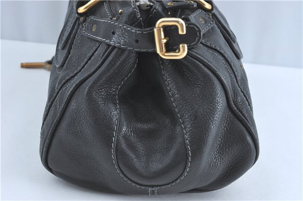 Authentic Chloe Paddington Leather Shoulder Hand Bag Purse Black J1295