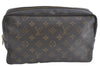 Auth Louis Vuitton Monogram Trousse Toilette 28 Clutch Hand Bag M47522 LV J1296