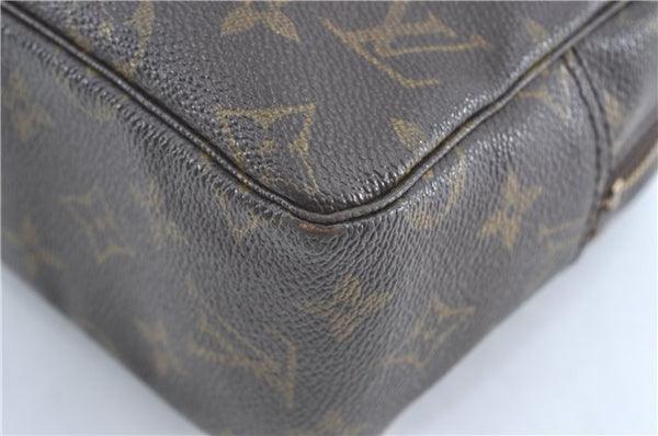Auth Louis Vuitton Monogram Trousse Toilette 28 Clutch Hand Bag M47522 LV J1296