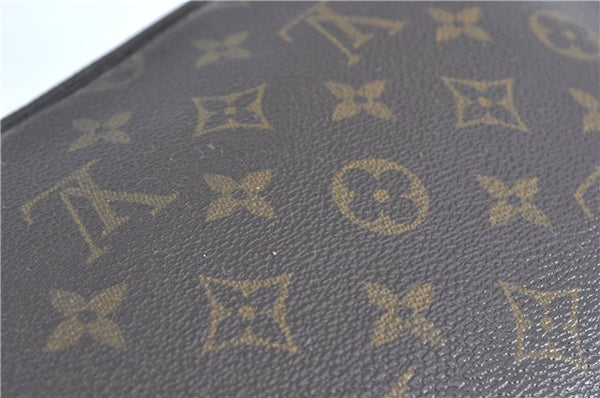 Auth Louis Vuitton Monogram Trousse Toilette 28 Clutch Hand Bag M47522 LV J1296