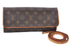 Authentic Louis Vuitton Monogram Pochette Twin GM Shoulder Bag M51852 LV J1297