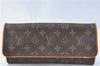 Authentic Louis Vuitton Monogram Pochette Twin GM Shoulder Bag M51852 LV J1297