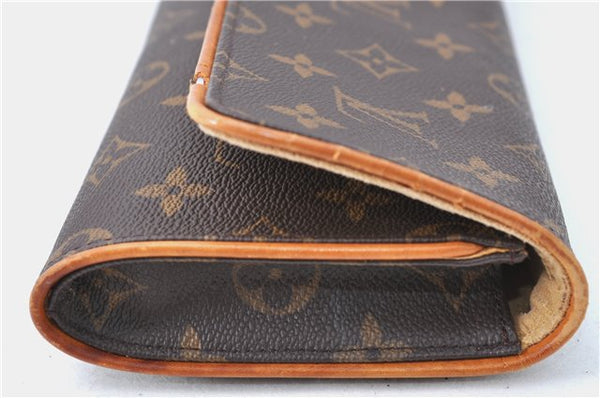 Authentic Louis Vuitton Monogram Pochette Twin GM Shoulder Bag M51852 LV J1297