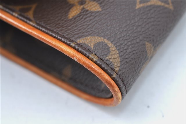 Authentic Louis Vuitton Monogram Pochette Twin GM Shoulder Bag M51852 LV J1297