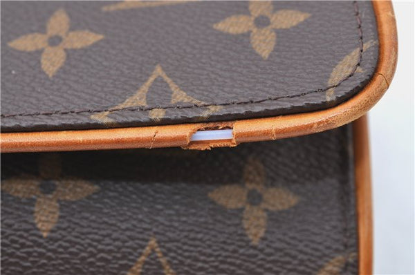 Authentic Louis Vuitton Monogram Pochette Twin GM Shoulder Bag M51852 LV J1297