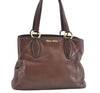 Authentic MIU MIU Leather Shoulder Hand Bag Purse Brown J1299