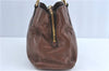 Authentic MIU MIU Leather Shoulder Hand Bag Purse Brown J1299