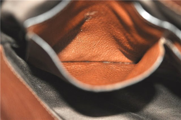 Authentic MIU MIU Leather Shoulder Hand Bag Purse Brown J1299