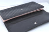 Authentic CHANEL Lamb Skin Matelasse CoCo Mark Long Wallet Purse Black CC J1303