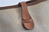 Authentic HERMES Canvas Leather Evelyne GM Shoulder Cross Bag White Brown J1307