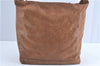 Authentic BALENCIAGA Classic The Day Shoulder Bag Leather 140442 Brown J1310