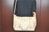 Authentic MCM Leather Vintage 2Way Shoulder Tote Bag Light Beige Ivory  J1311