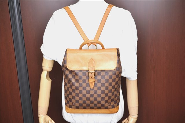 Authentic Louis Vuitton Damier Arlequin Backpack N99038 LV J1323