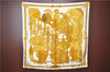 Authentic HERMES Carre 90 Scarf "ARMETS en PANACHE" Silk White Gold Box J1327