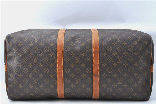 Auth Louis Vuitton Monogram Keepall Bandouliere 55 Boston Bag M41414 LV J1329