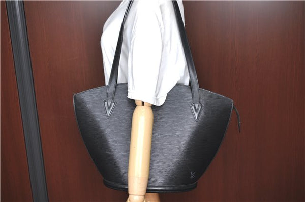 Auth Louis Vuitton Epi Saint Jacques Shopping Shoulder Bag Black M52262 LV J1330
